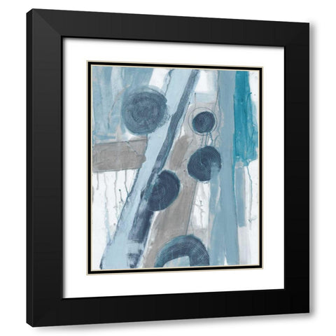 Blue Points III Black Modern Wood Framed Art Print with Double Matting by Haynes, Smith