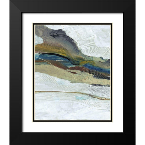 One Flow Black Modern Wood Framed Art Print with Double Matting by Haynes, Smith