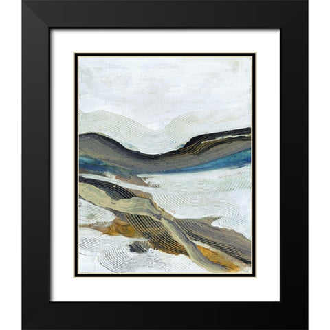 Two Flows Black Modern Wood Framed Art Print with Double Matting by Haynes, Smith