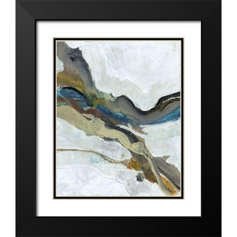 Flow Black Modern Wood Framed Art Print with Double Matting by Haynes, Smith