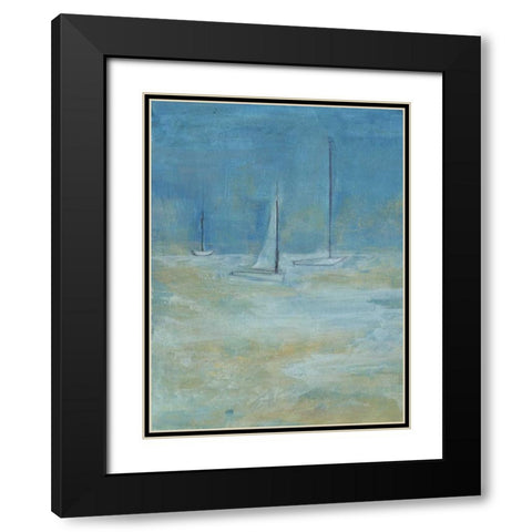 Sailing I Black Modern Wood Framed Art Print with Double Matting by Haynes, Smith