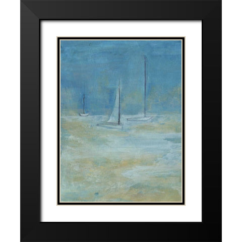 Sailing I Black Modern Wood Framed Art Print with Double Matting by Haynes, Smith