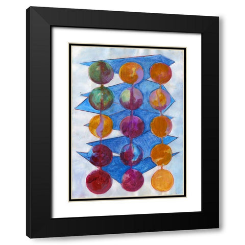 Asym Black Modern Wood Framed Art Print with Double Matting by Haynes, Smith