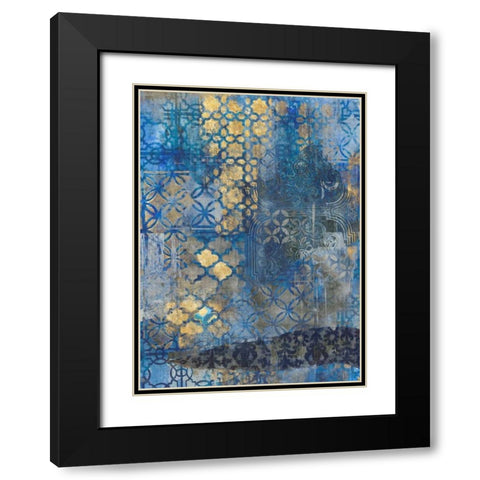 Ornate Azul A2 Black Modern Wood Framed Art Print with Double Matting by Haynes, Smith