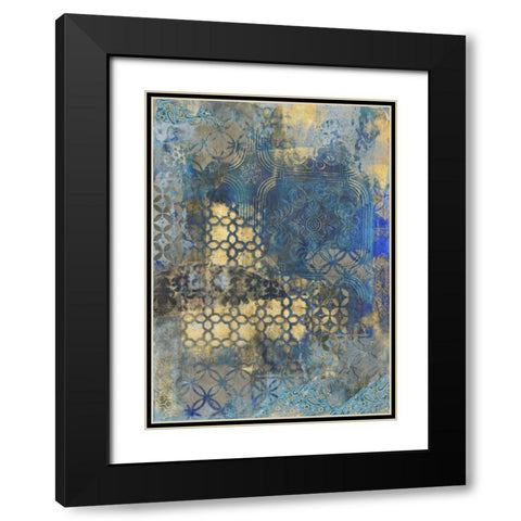 Ornate Azul C2 Black Modern Wood Framed Art Print with Double Matting by Haynes, Smith