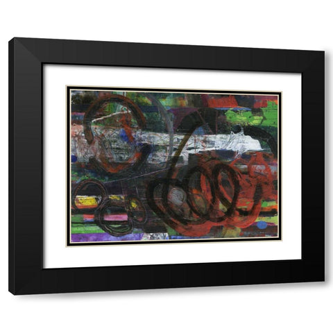 Roadway Crash Black Modern Wood Framed Art Print with Double Matting by Haynes, Smith