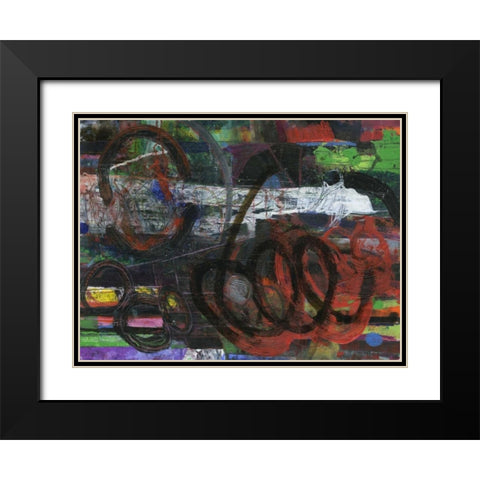 Roadway Crash Black Modern Wood Framed Art Print with Double Matting by Haynes, Smith