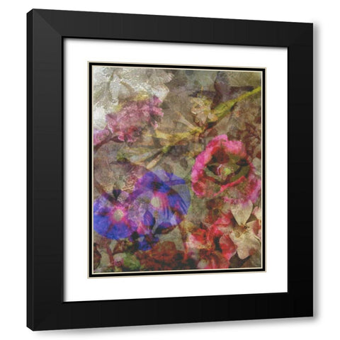 Floral Meeting 2 Black Modern Wood Framed Art Print with Double Matting by Haynes, Smith