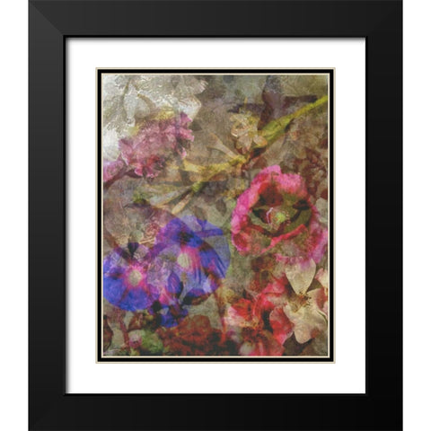 Floral Meeting 2 Black Modern Wood Framed Art Print with Double Matting by Haynes, Smith