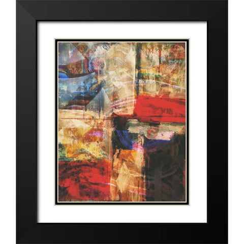 Patches Galore Black Modern Wood Framed Art Print with Double Matting by Haynes, Smith