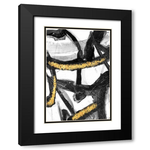 Divine Streaks 3 Black Modern Wood Framed Art Print with Double Matting by Haynes, Smith