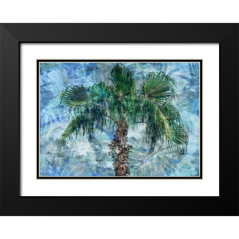 Green Palm Sunday Black Modern Wood Framed Art Print with Double Matting by Haynes, Smith