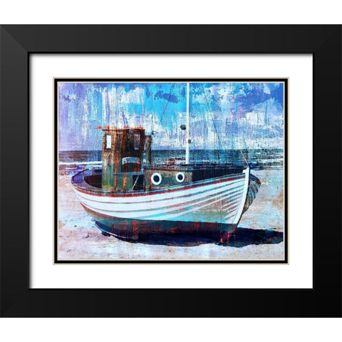 Deep Boating 1 Black Modern Wood Framed Art Print with Double Matting by Haynes, Smith
