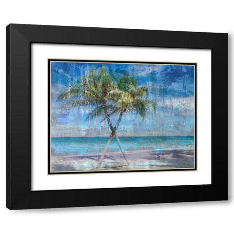 Deep Palm 2 Black Modern Wood Framed Art Print with Double Matting by Haynes, Smith