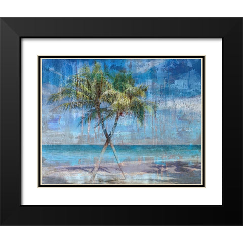 Deep Palm 2 Black Modern Wood Framed Art Print with Double Matting by Haynes, Smith