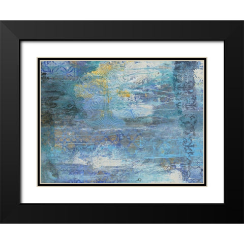 Sapphire Collision Black Modern Wood Framed Art Print with Double Matting by Haynes, Smith