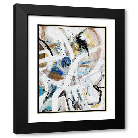 Infinite Coaster 1 Black Modern Wood Framed Art Print with Double Matting by Haynes, Smith