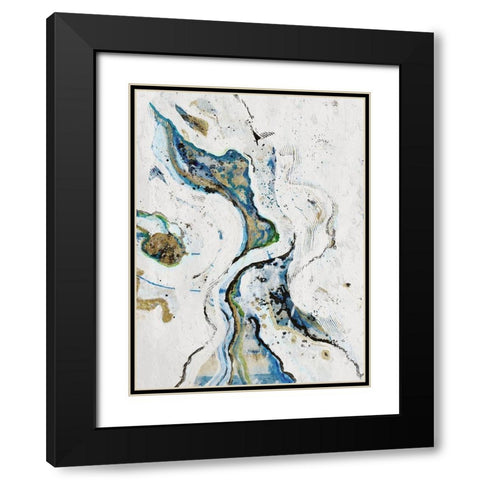 Endless Smoke Black Modern Wood Framed Art Print with Double Matting by Haynes, Smith