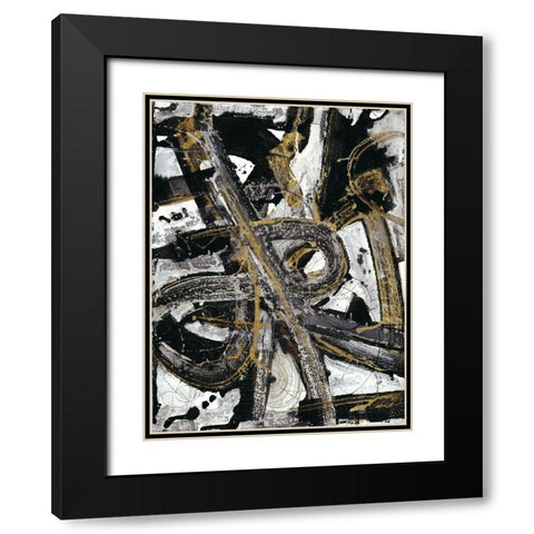 Night Coaster Black Modern Wood Framed Art Print with Double Matting by Haynes, Smith
