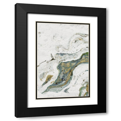 Endless Ripple 1 Black Modern Wood Framed Art Print with Double Matting by Haynes, Smith
