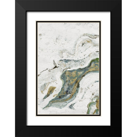 Endless Ripple 1 Black Modern Wood Framed Art Print with Double Matting by Haynes, Smith