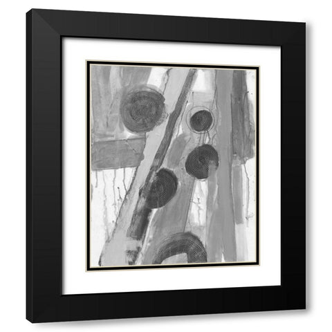 Monochromatic Smears 2 Black Modern Wood Framed Art Print with Double Matting by Haynes, Smith