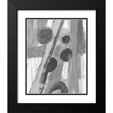 Monochromatic Smears 2 Black Modern Wood Framed Art Print with Double Matting by Haynes, Smith