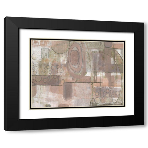 Parallel Strokes 1 Black Modern Wood Framed Art Print with Double Matting by Haynes, Smith