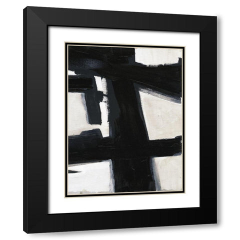 Shadow Streaks 2 Black Modern Wood Framed Art Print with Double Matting by Haynes, Smith