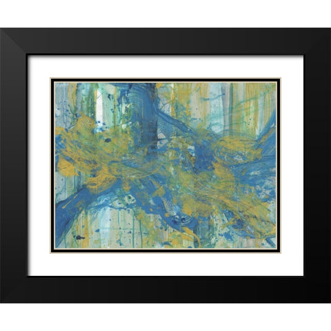 Creamy Day Glo Black Modern Wood Framed Art Print with Double Matting by Haynes, Smith