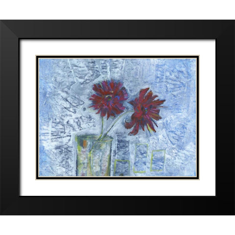 Winter Bloom Black Modern Wood Framed Art Print with Double Matting by Haynes, Smith