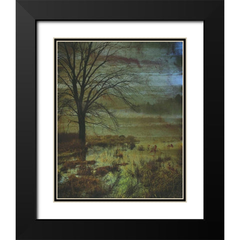 Somewhere Beyond The Mist 1 Black Modern Wood Framed Art Print with Double Matting by Haynes, Smith