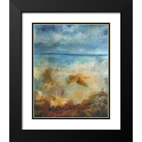 Misty Seascape Black Modern Wood Framed Art Print with Double Matting by Haynes, Smith