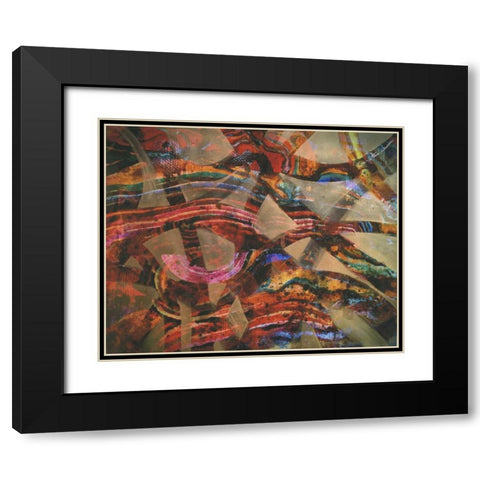 Trippy Vines 1 Black Modern Wood Framed Art Print with Double Matting by Haynes, Smith