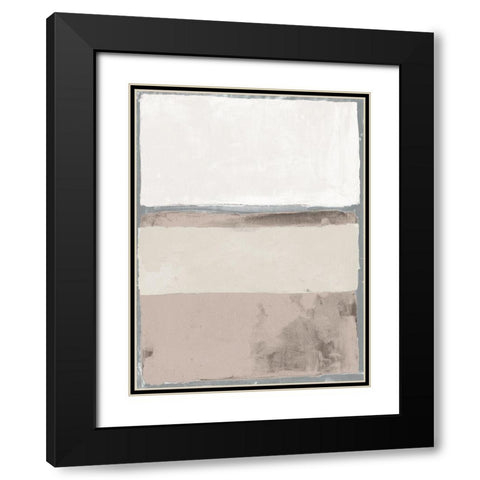 Contemporary Earth Tones Black Modern Wood Framed Art Print with Double Matting by Haynes, Smith