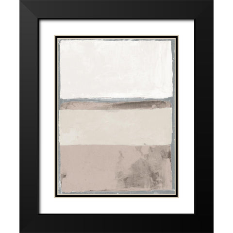 Contemporary Earth Tones Black Modern Wood Framed Art Print with Double Matting by Haynes, Smith