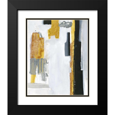 Misty City Black Modern Wood Framed Art Print with Double Matting by Haynes, Smith