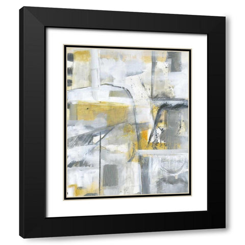 Golden Chaos Black Modern Wood Framed Art Print with Double Matting by Haynes, Smith