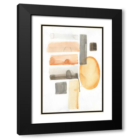 Combing Sunshine Black Modern Wood Framed Art Print with Double Matting by Haynes, Smith