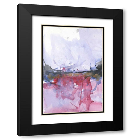 Molten Sea Black Modern Wood Framed Art Print with Double Matting by Haynes, Smith