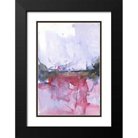 Molten Sea Black Modern Wood Framed Art Print with Double Matting by Haynes, Smith
