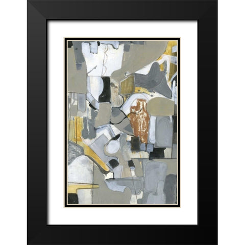 Jumbled Thoughts Black Modern Wood Framed Art Print with Double Matting by Haynes, Smith