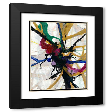 Brilliant Web Black Modern Wood Framed Art Print with Double Matting by Haynes, Smith
