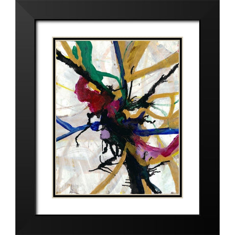 Brilliant Web Black Modern Wood Framed Art Print with Double Matting by Haynes, Smith