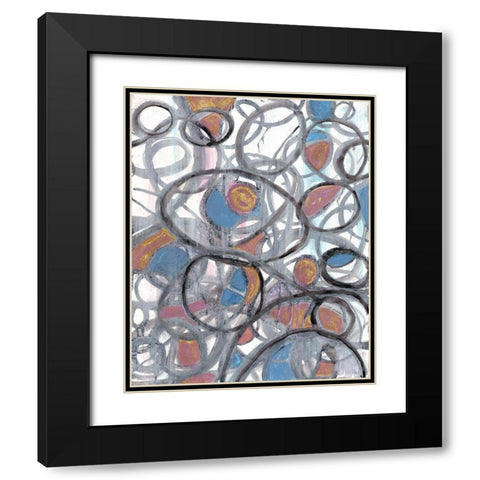 Circular Diversion Black Modern Wood Framed Art Print with Double Matting by Haynes, Smith