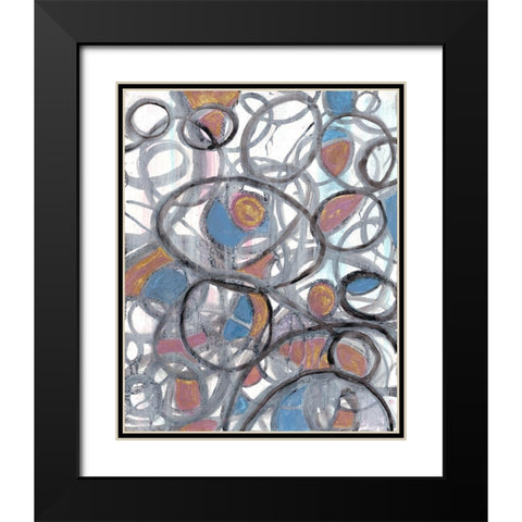 Circular Diversion Black Modern Wood Framed Art Print with Double Matting by Haynes, Smith