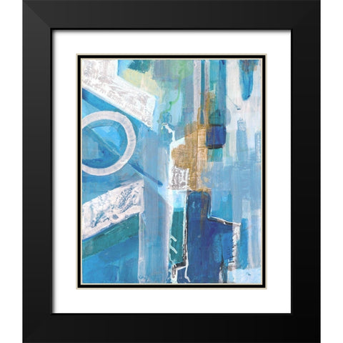 Blue Force Black Modern Wood Framed Art Print with Double Matting by Haynes, Smith