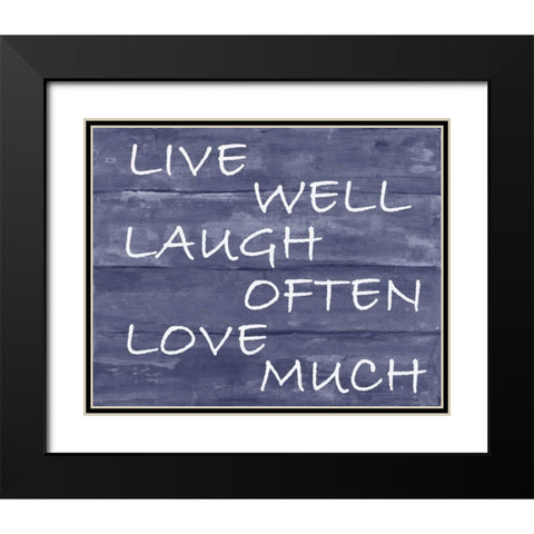 Live Well Black Modern Wood Framed Art Print with Double Matting by Haynes, Smith