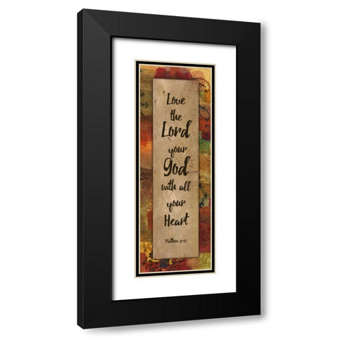 Love The Lord Autumn Blooms Black Modern Wood Framed Art Print with Double Matting by Haynes, Smith