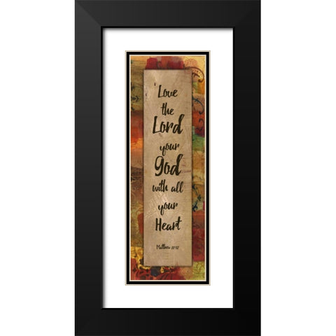 Love The Lord Autumn Blooms Black Modern Wood Framed Art Print with Double Matting by Haynes, Smith